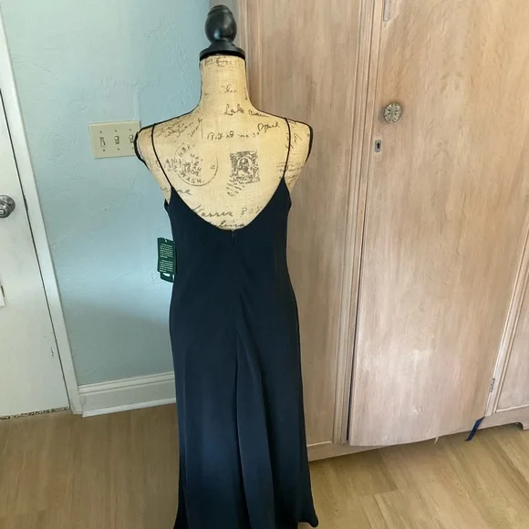 Lauren Ralph Lauren Black silk bias cut slip dress Maxi Dress CBK style 12 - Picture 5 of 16